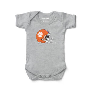Infant Chad & Jake Heather Gray Clemson Tigers Helmet Bodysuit