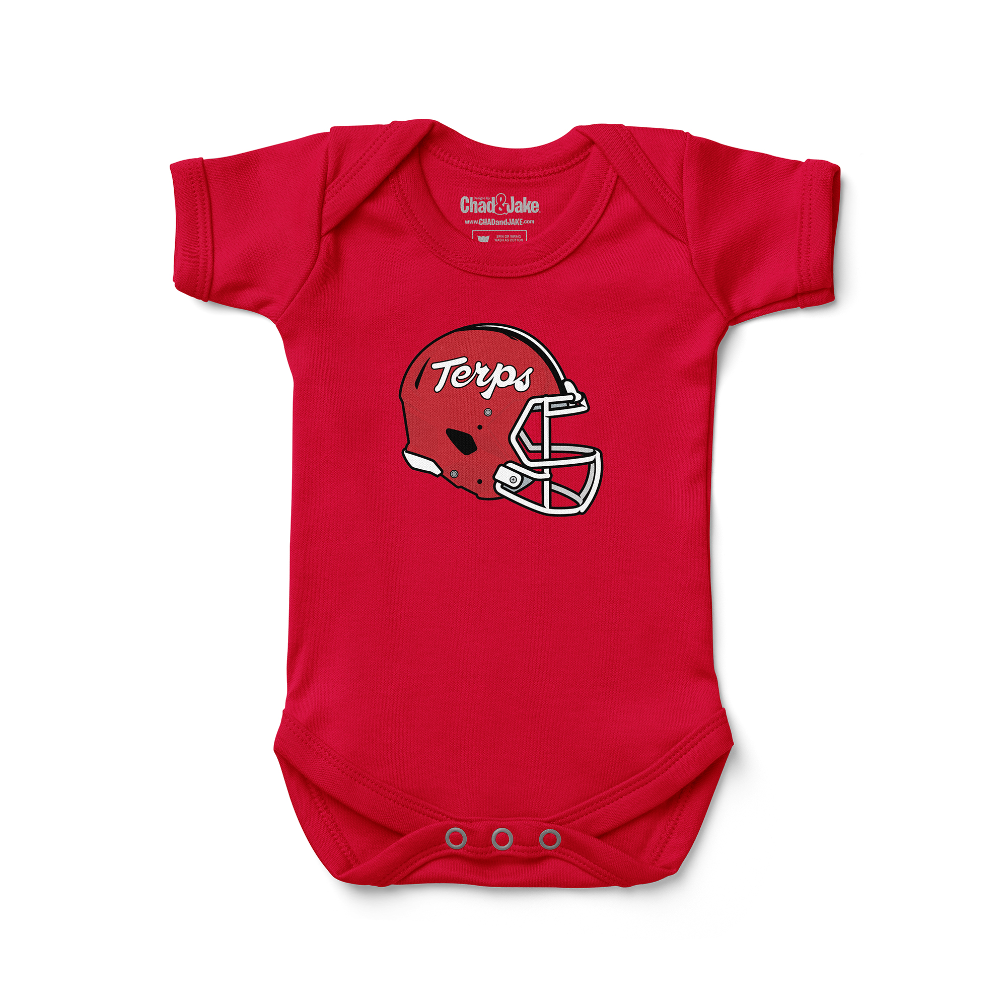 Infant Chad & Jake Red Maryland Terrapins Helmet Bodysuit