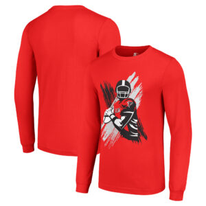Men's Starter Red Atlanta Falcons Player X Logo Graphic Long Sleeve T-Shirt