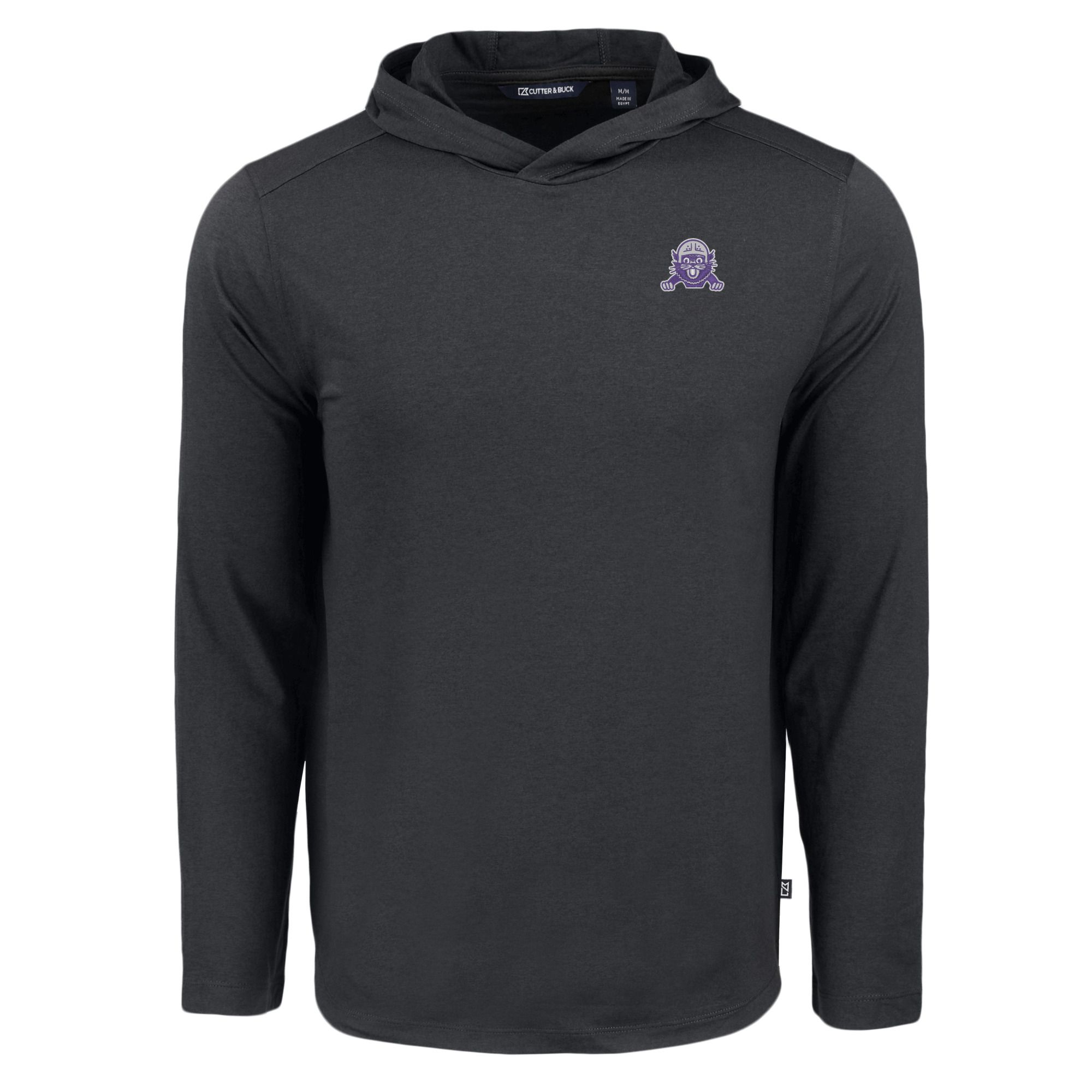 Men's Cutter & Buck Black Northwestern Wildcats Coastline Epic Comfort Eco Recycled Long Sleeve Hoodie T-Shirt - Image 6