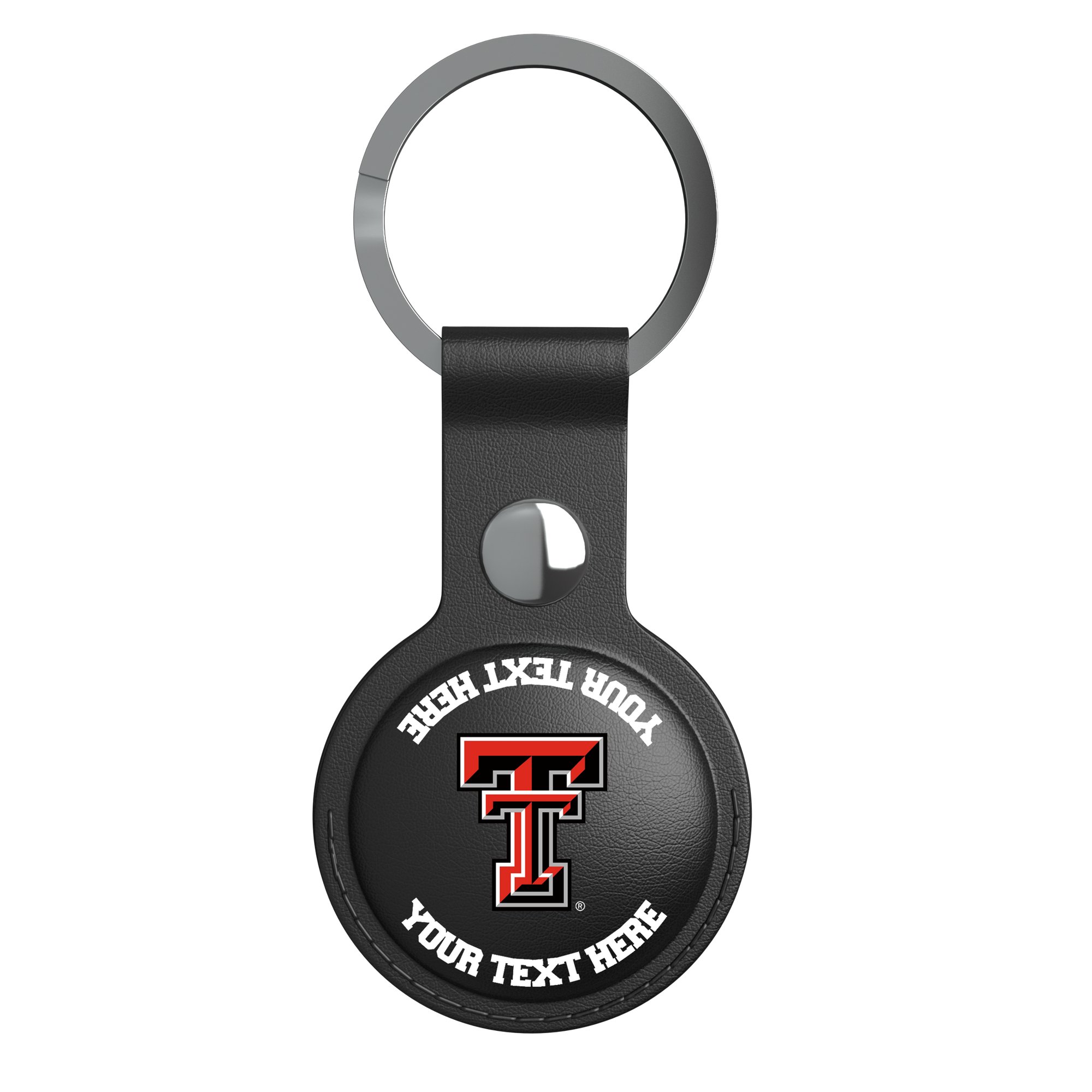 Keyscaper Black Texas Tech Red Raiders Personalized AirTag Holder