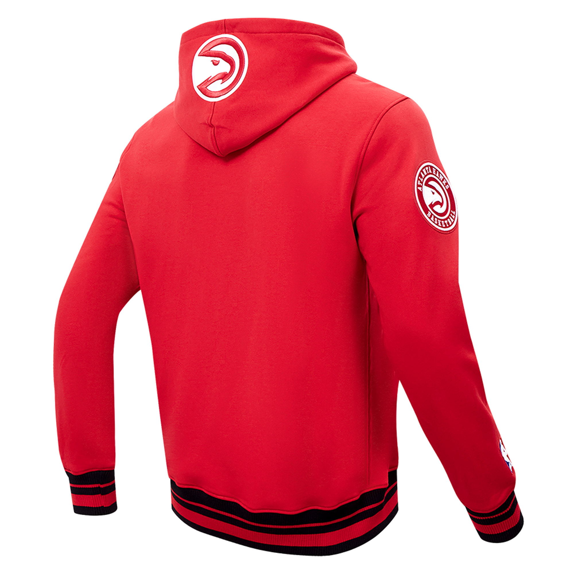 Men's Pro Standard Red Atlanta Hawks Script Tail Fleece Pullover Hoodie - Image 11