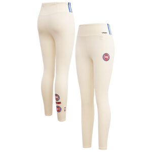 Women's Pro Standard Cream Detroit Pistons Retro Classic Tri-Blend Leggings