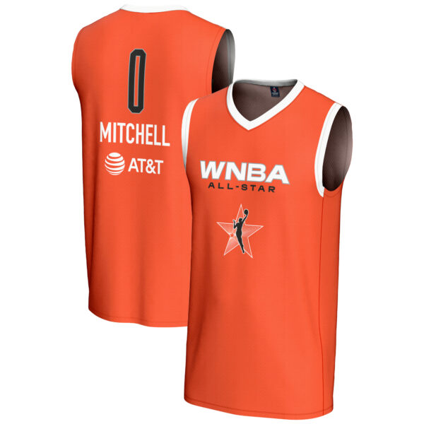 Youth GameDay Greats Kelsey Mitchell Orange 2024 WNBA All-Star Game Lightweight Replica Jersey - Image 5