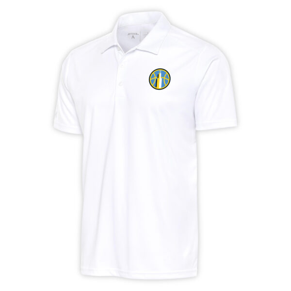Men's Antigua White Chicago Sky Big & Tall Tribute Polo