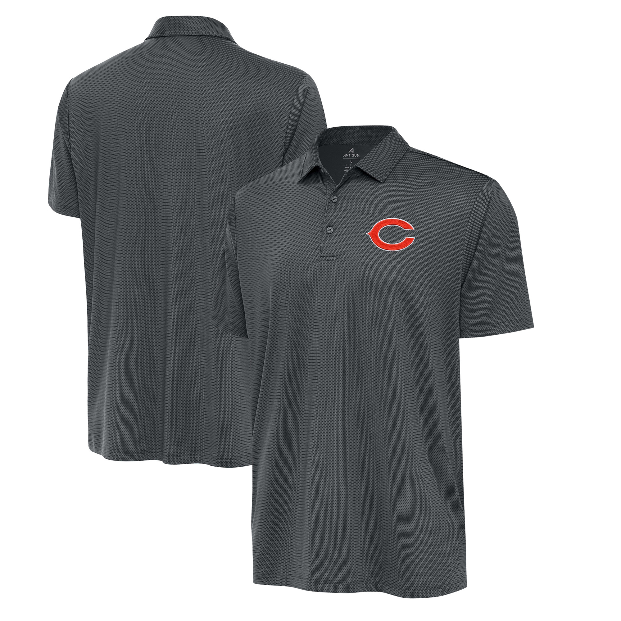 Men's Antigua Pewter Chicago Bears Eclipse Polo