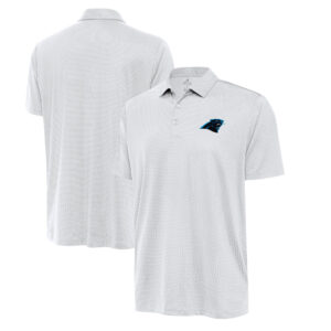 Men's Antigua White Carolina Panthers Big & Tall Ellipse Polo