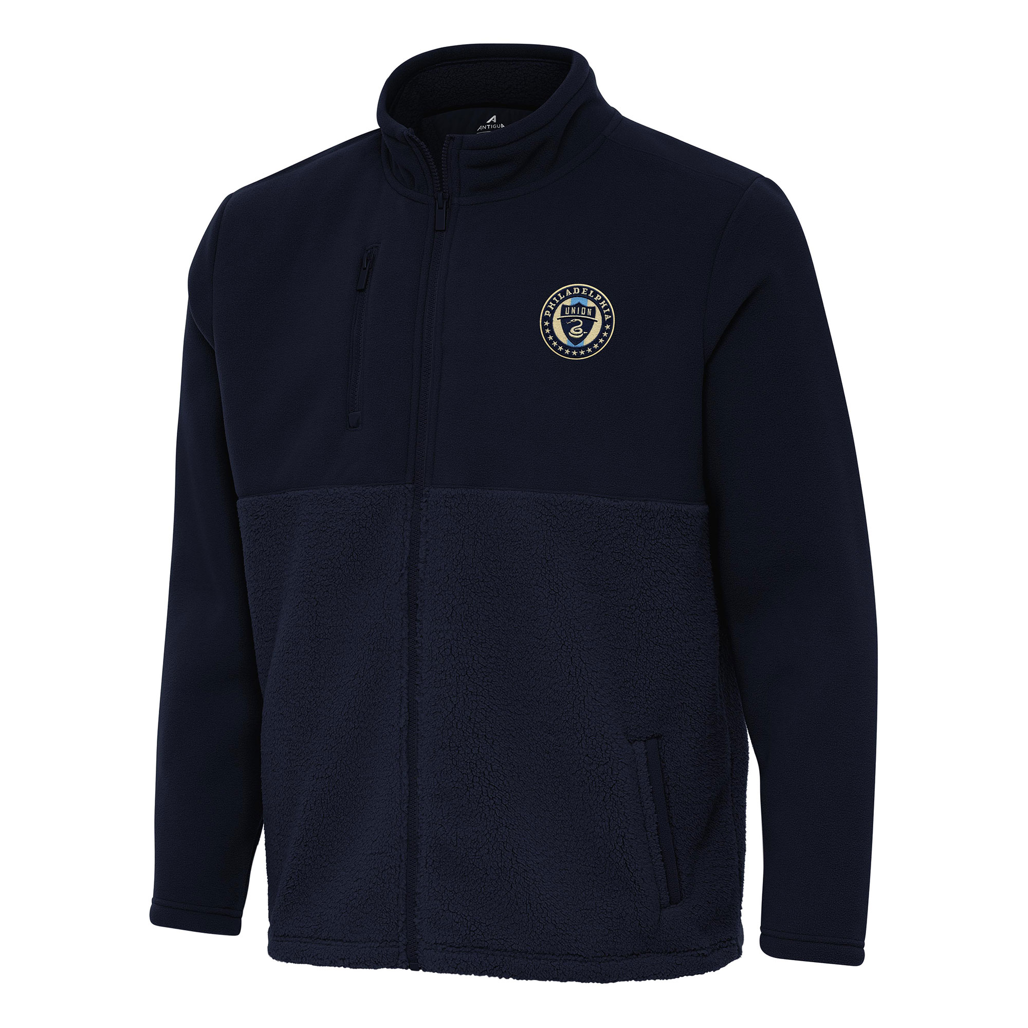 Men's Antigua Navy Philadelphia Union Daily Fused Full-Zip Jacket