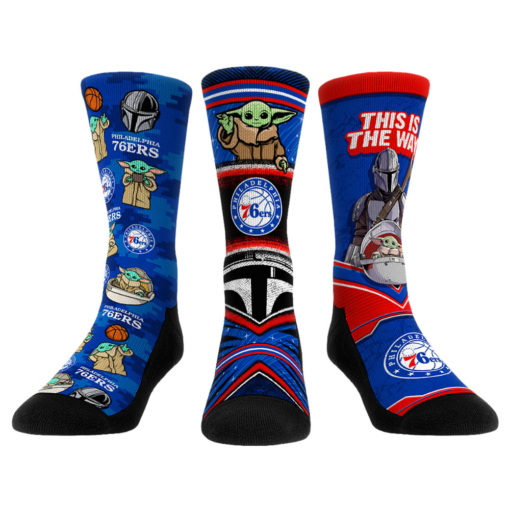 Youth Rock Em Socks Philadelphia 76ers 3-Pack Crew Socks