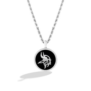 True Fan Minnesota Vikings 1/15 CT. T.W. Diamond & Oval Black Onyx Necklace