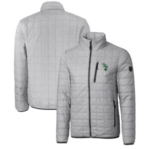 Men's Cutter & Buck Gray Athletics Big & Tall Rainier PrimaLoft® Eco Insulated Full-Zip Hoodie Puffer Jacket
