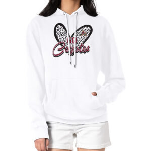 Women's G-III 4Her by Carl Banks White Arizona Coyotes Animal Print Heart Fleece Pullover Hoodie