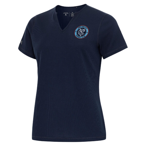 Women's Antigua Navy New York City FC Traveler Notch Neck T-Shirt