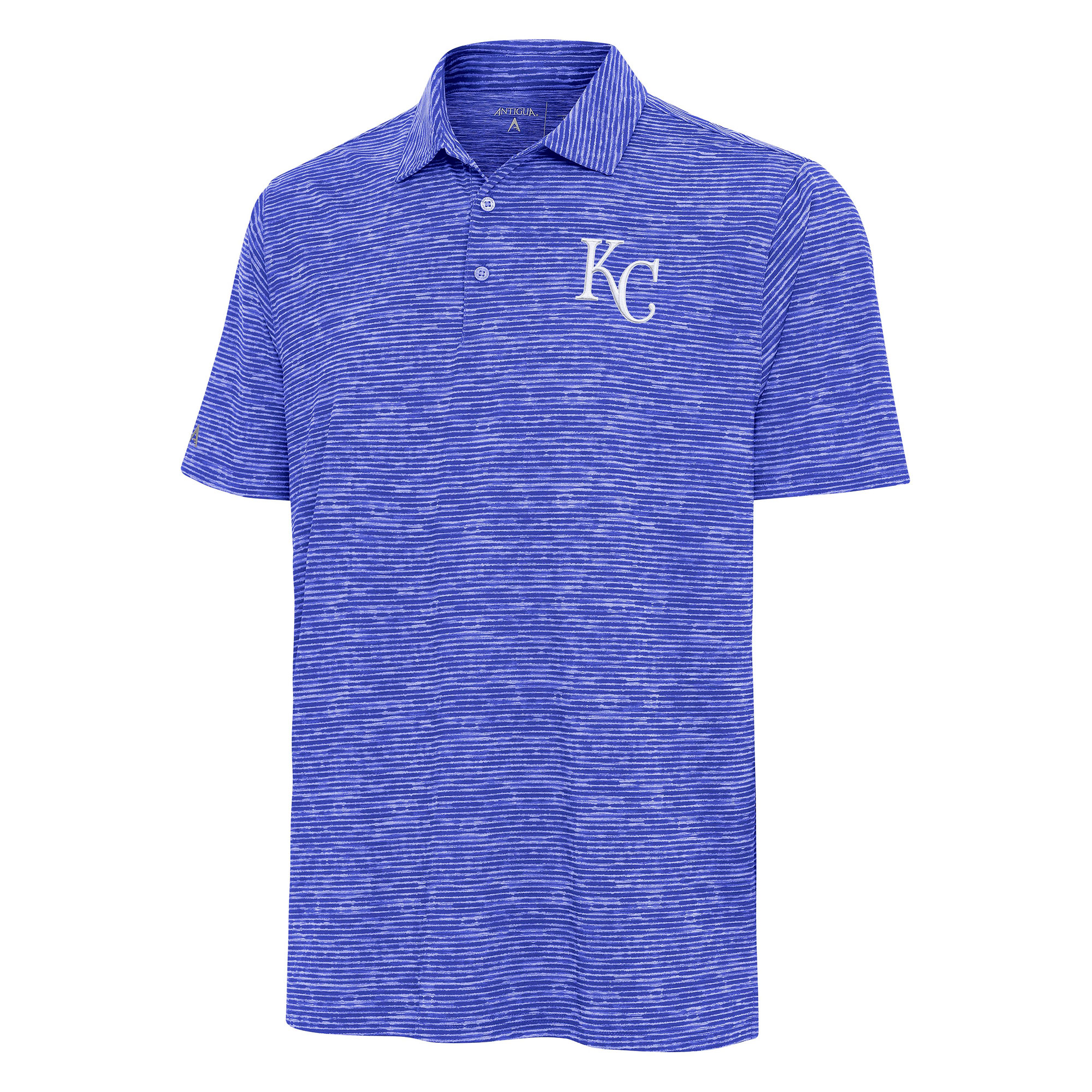 Men's Antigua Heather Royal Kansas City Royals Static Polo