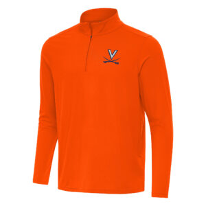 Men's Antigua Orange Virginia Cavaliers Intent Quarter-Zip Top