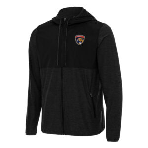 Men's Antigua Black Florida Panthers Sway Full-Zip Hoodie Jacket