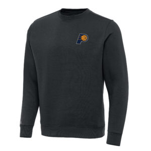 Men's Antigua Charcoal Indiana Pacers Victory Crewneck Pullover Sweatshirt