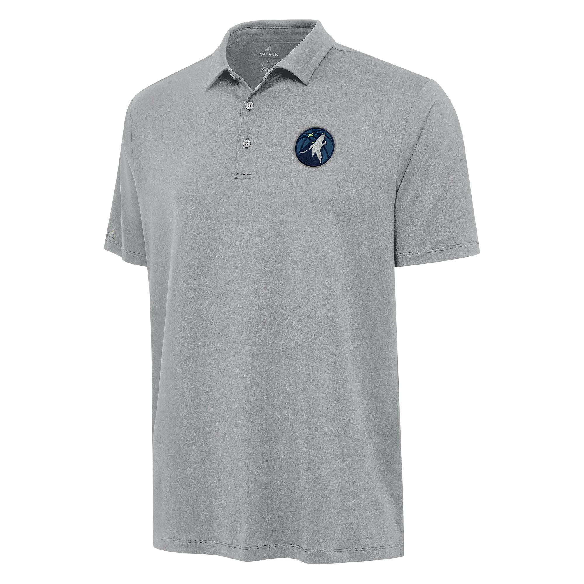 Men's Antigua Gray Minnesota Timberwolves Reprocess Polo