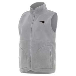 Women's Antigua  Gray New England Patriots Nostalgic Full-Zip Vest