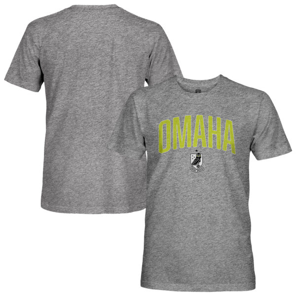 Men's 1863FC  Heather Gray Union Omaha Wordmark Vintage Tri-Blend T-Shirt