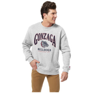 Men's League Collegiate Wear  Heather Gray Gonzaga Bulldogs Essentials 2.0 Pullover Crewneck
