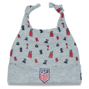 Infant New Era Heather Gray USMNT Critter Cuffed Knit Hat