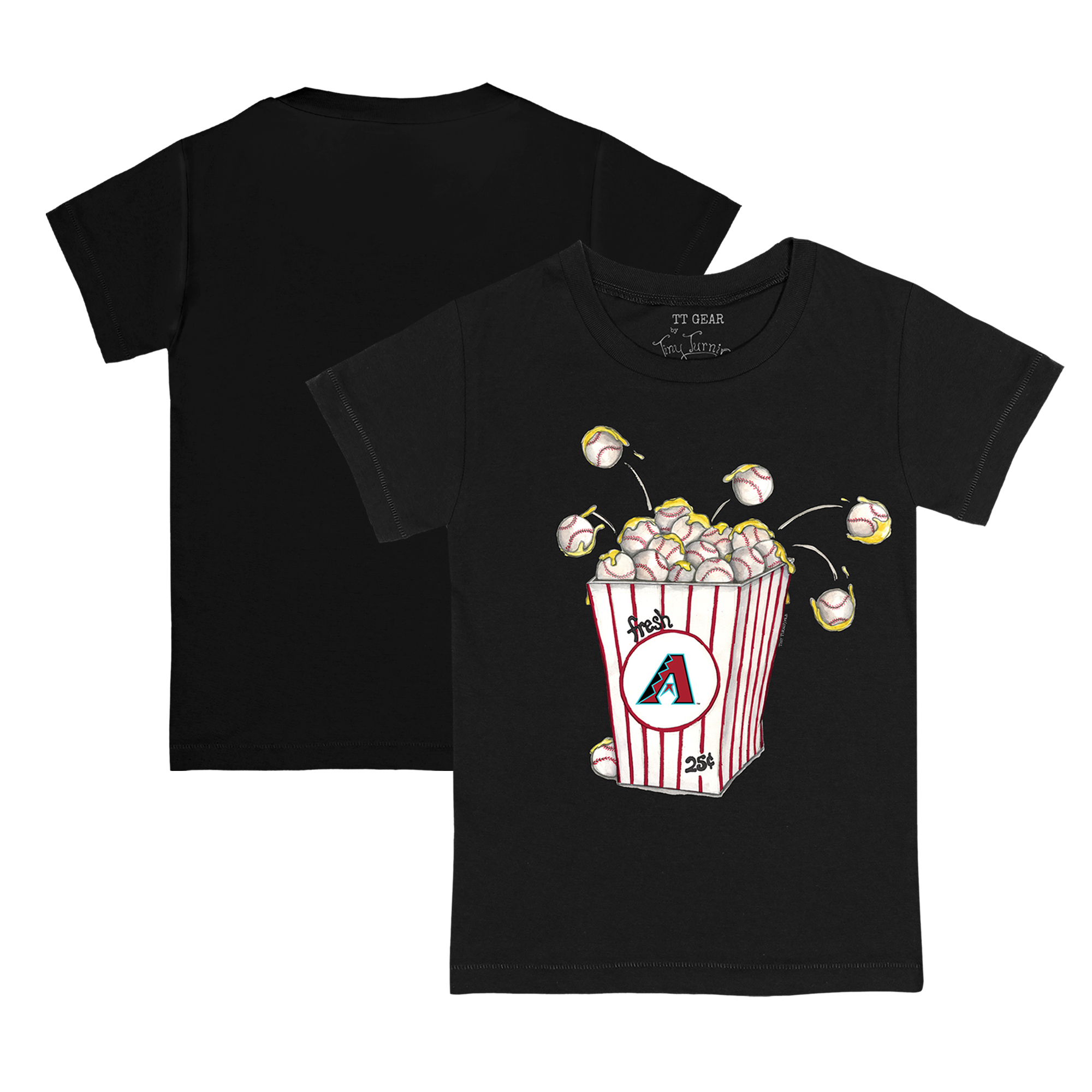 Youth Tiny Turnip Black Arizona Diamondbacks Popcorn T-Shirt