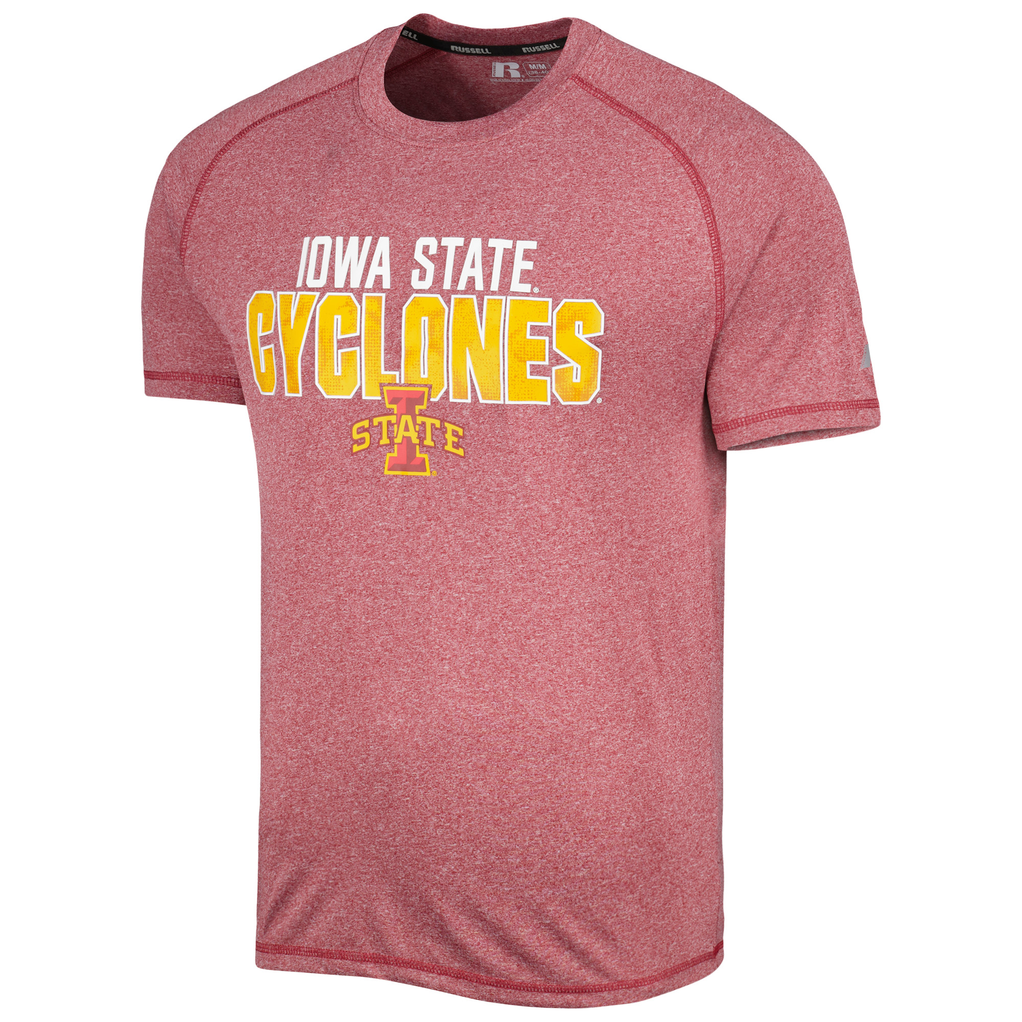 Men's Russell Heather Cardinal Iowa State Cyclones Athletic Fit Raglan T-Shirt - Image 6