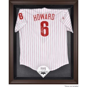 Philadelphia Phillies Brown Framed Logo Jersey Display Case