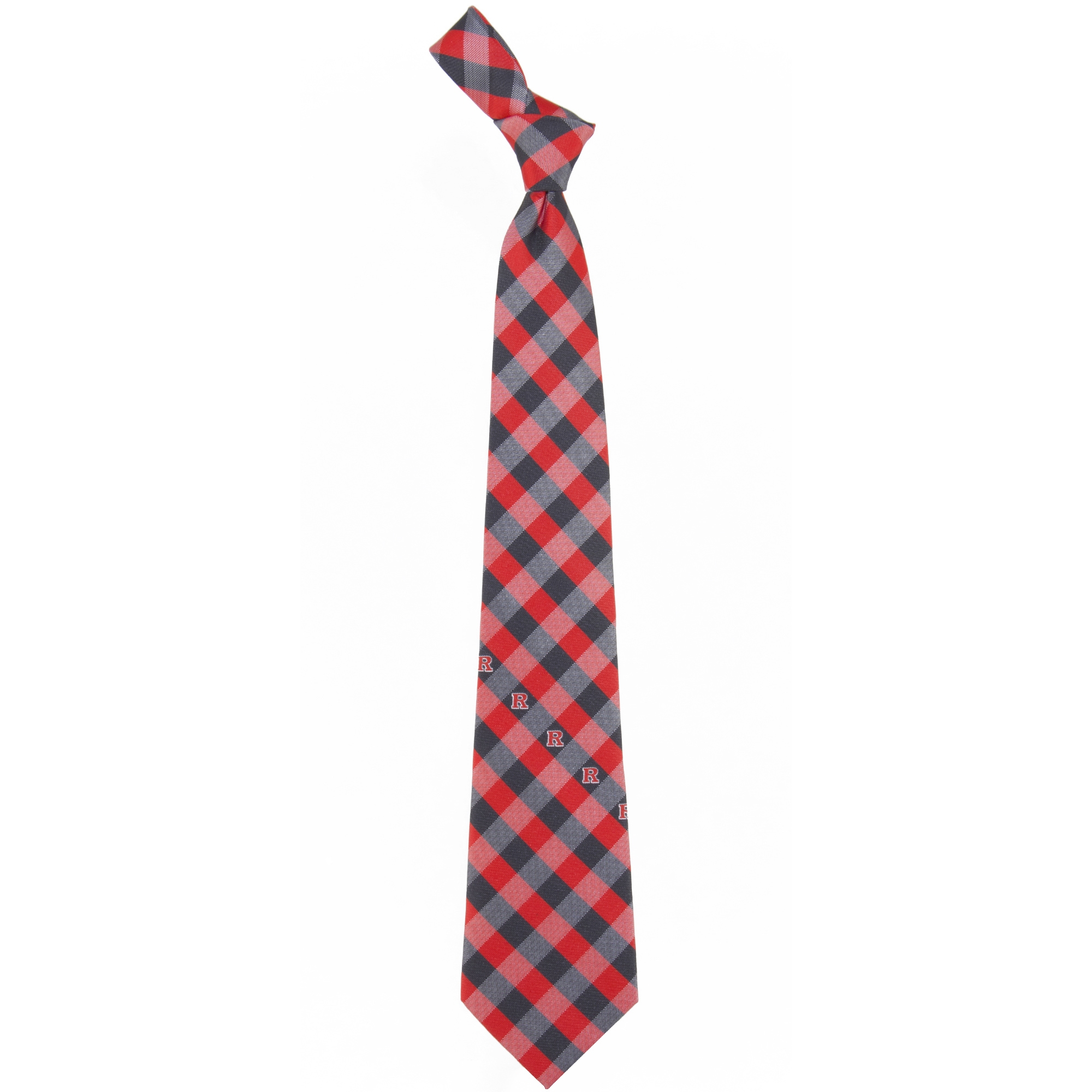Rutgers Scarlet Knights Woven Poly Check Tie