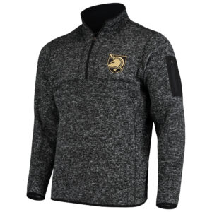 Men's Antigua Black Army Black Knights Fortune Half-Zip Sweatshirt