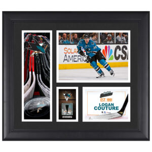 Logan Couture San Jose Sharks Framed 15" x 17" Player Collage with a Piece of Game-Used Puck