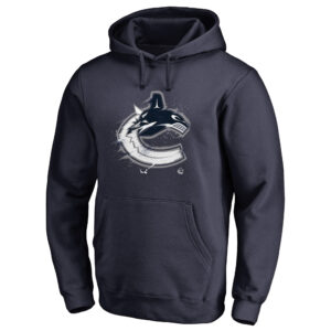 Men's Navy Vancouver Canucks Splatter Logo Pullover Hoodie