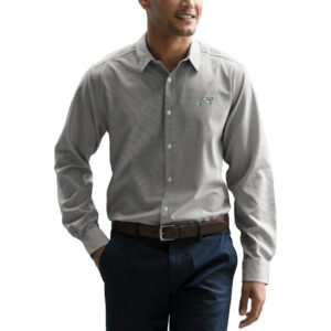 Men's Gray Navy Midshipmen Sandhill Long Sleeve Dress Shirt