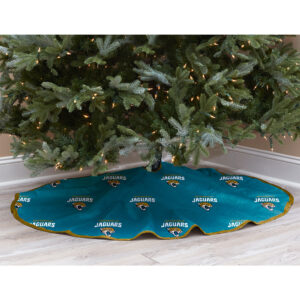 Teal Jacksonville Jaguars Micro Plush Christmas Tree Skirt