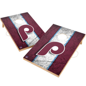 Philadelphia Phillies 2' x 3' Solid Wood Cornhole Vintage Game Set