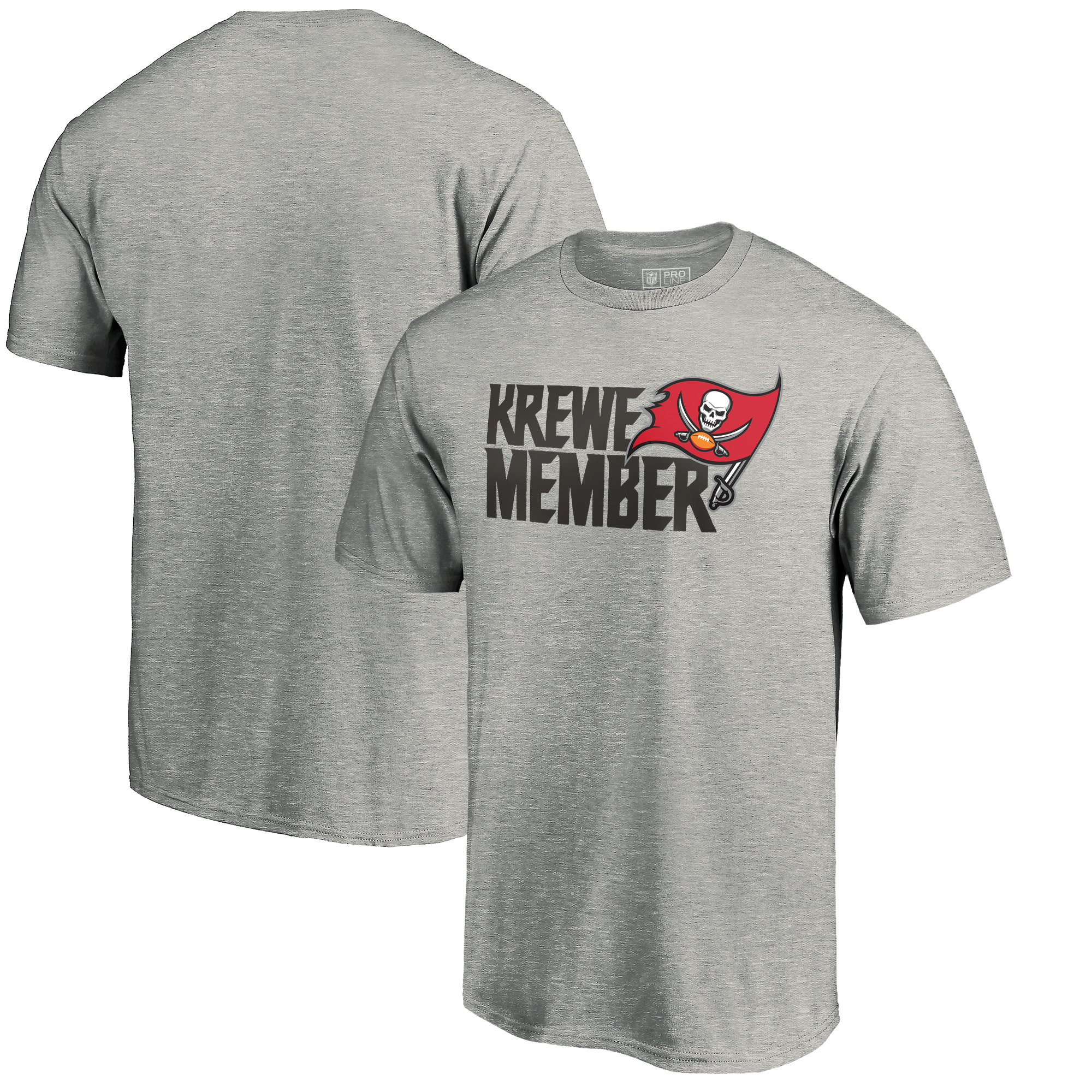 Men's Heathered Gray Tampa Bay Buccaneers Krewe Member T-Shirt - Image 5