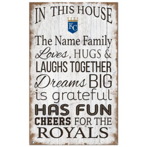 Kansas City Royals Personalized 11" x 19" In This House Sign