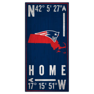 New England Patriots 6'' x 12'' Team Coordinate Sign