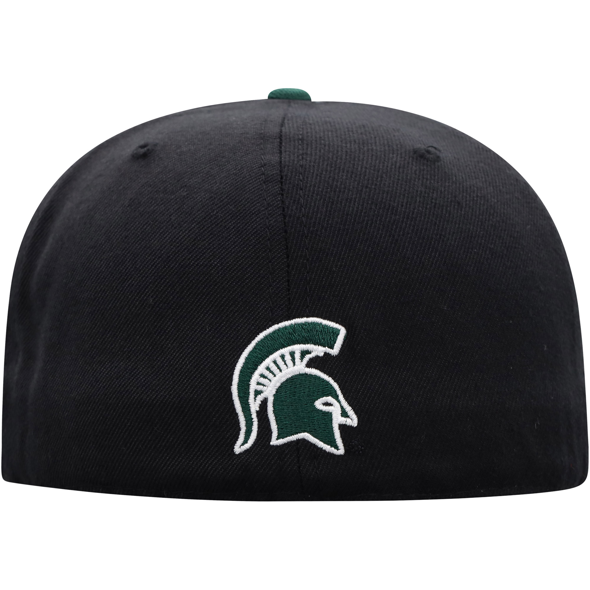 Men's Top of the World Black/Green Michigan State Spartans Team Color Two-Tone Fitted Hat - Image 5