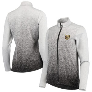 Women's Antigua White/Black Vegas Golden Knights Guide Full-Zip Jacket