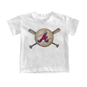 Toddler Tiny Turnip White Atlanta Braves Baseball Crossbats T-Shirt