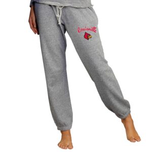 Women's Concepts Sport Gray Louisville Cardinals Mainstream Knit Jogger Pants