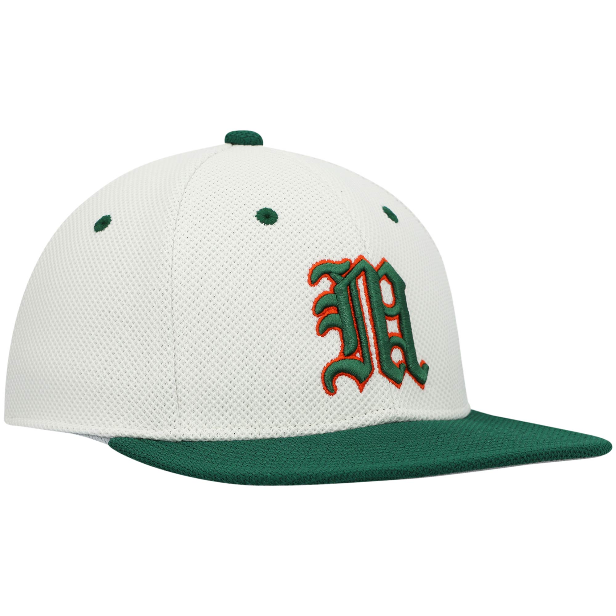 Men's adidas Cream Miami Hurricanes On-Field Baseball Fitted Hat - Image 10
