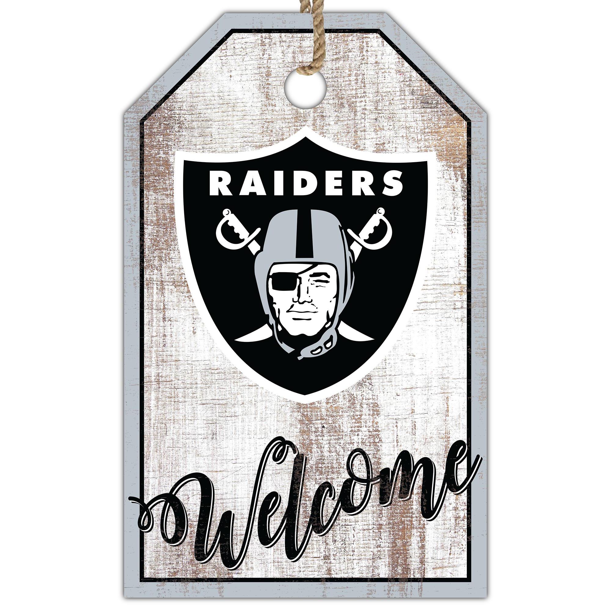 Las Vegas Raiders 11'' x 19'' Welcome Team Tag Sign