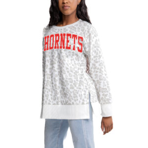 Women's Gameday Couture Gray Delaware State Hornets Side-Slit French Terry Crewneck Sweatshirt