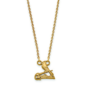 Women's St. Louis Cardinals 18'' 10k Yellow Gold Small Pendant Necklace