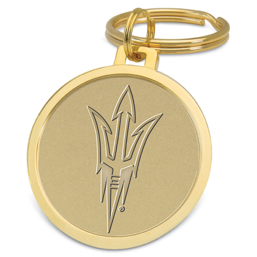 Gold Arizona State Sun Devils Split-Wire Logo Key Ring