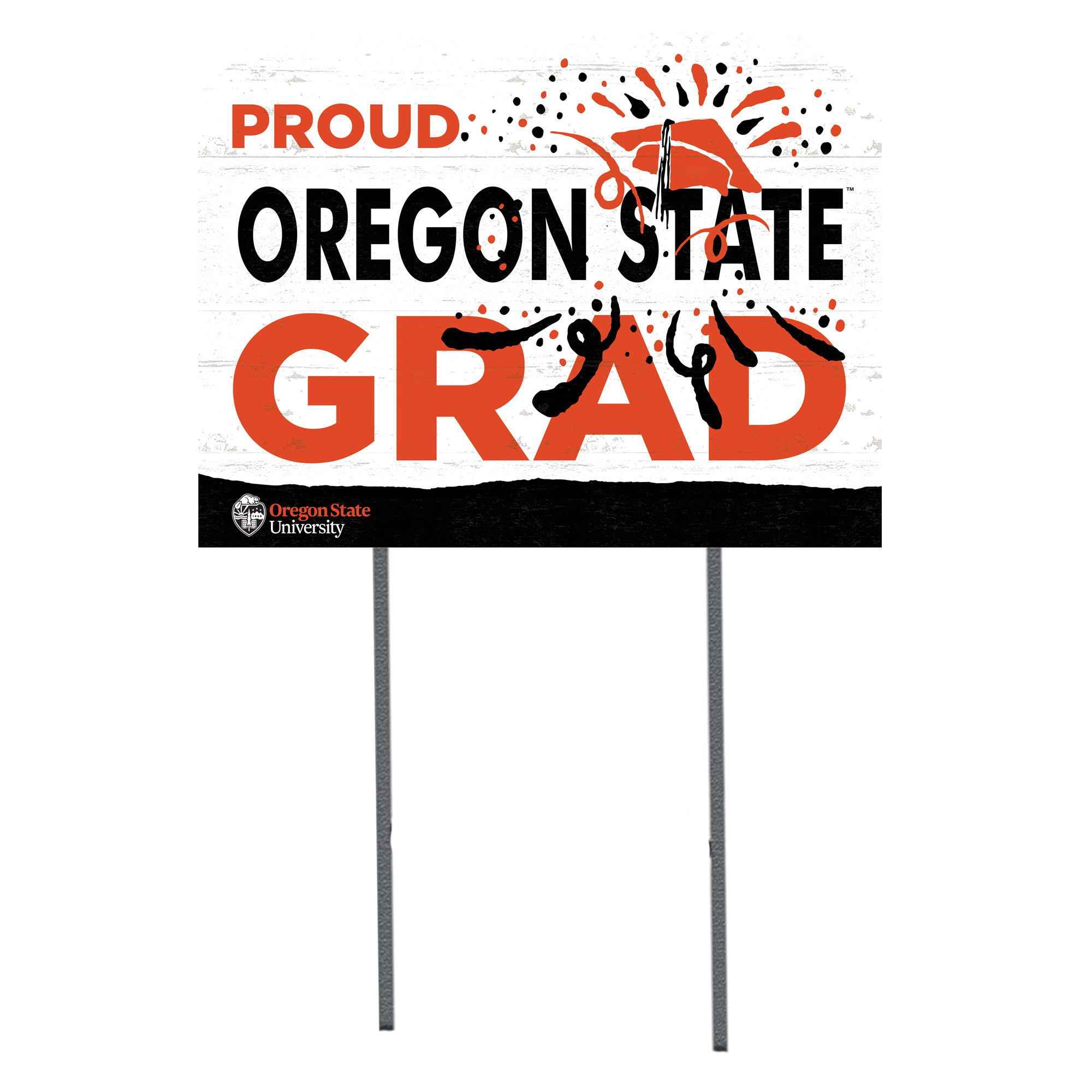Oregon State Beavers 18'' x 24'' Proud Grad Yard Sign - Image 2