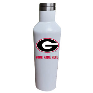White Georgia Bulldogs 17oz. Personalized Infinity Stainless Steel Water Bottle